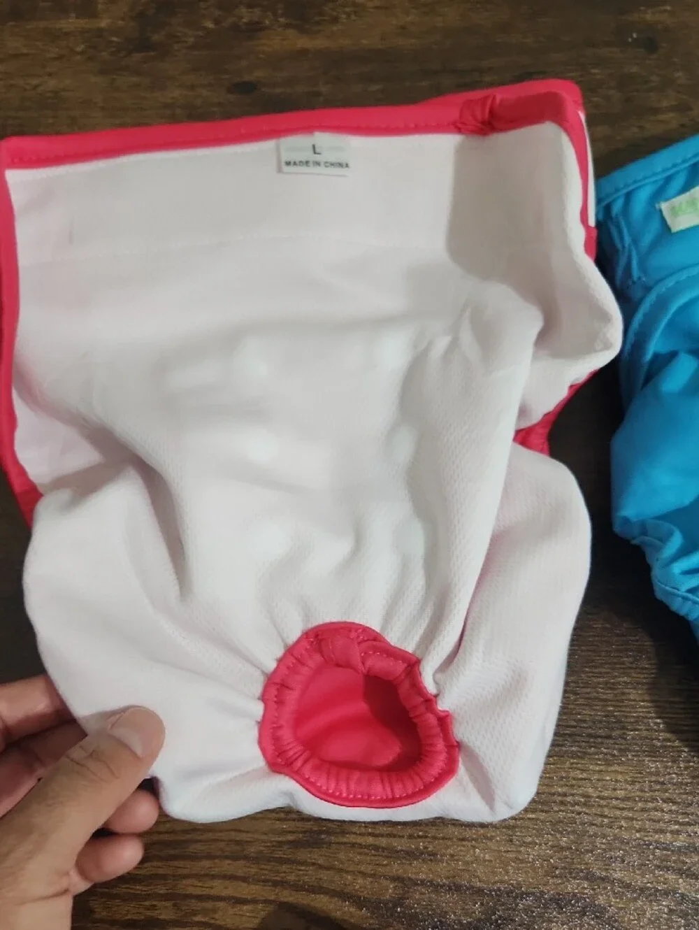 Adjustable Reusable Dog Swim Diaper - Pink, Blue & Purple